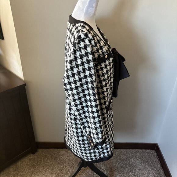 Tuckernuck Pomander Place Coco Tweed Bow Dress Long Sleeve Womens XXLARGE - Picture 3 of 4